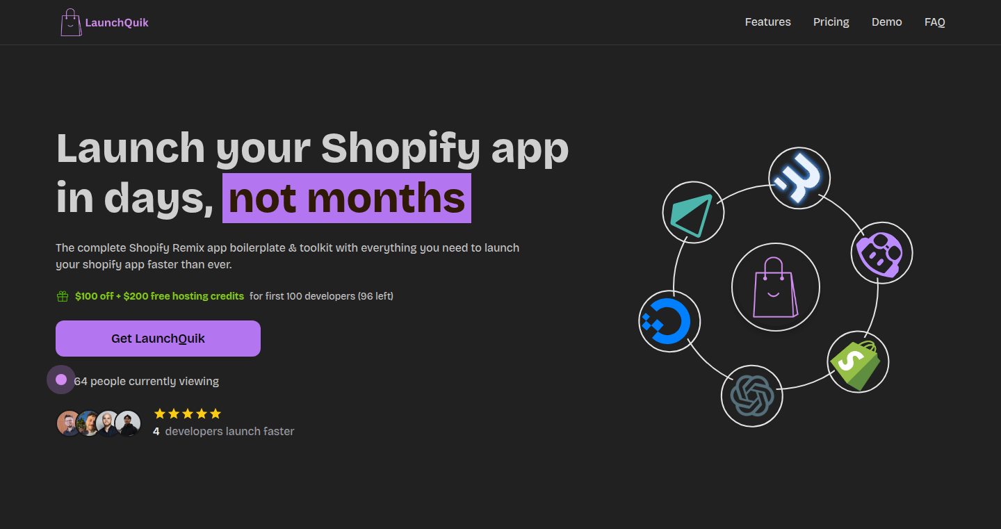 LaunchQuik: Shopifyアプリ開発加速ツール