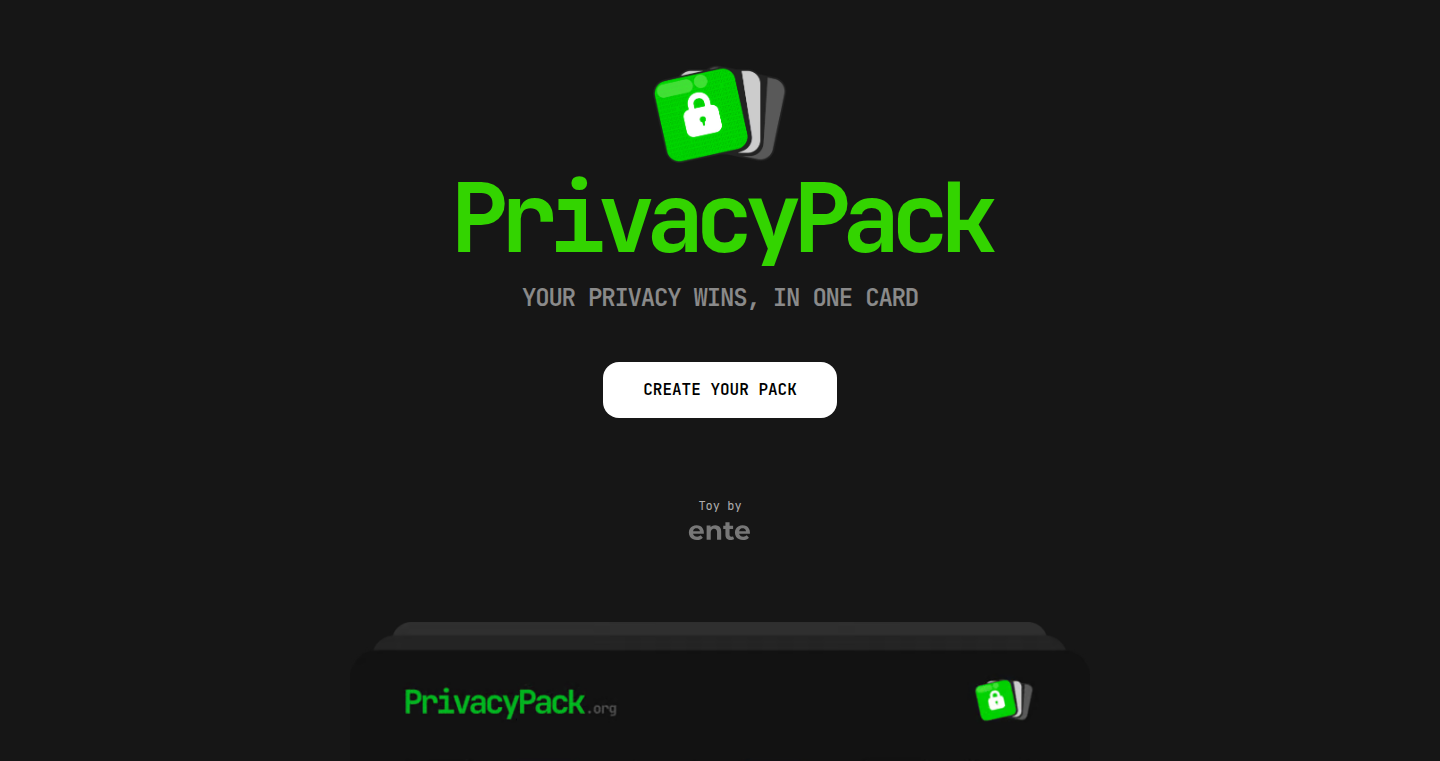 PrivacyPack - プライバシー保護をカード一枚に
