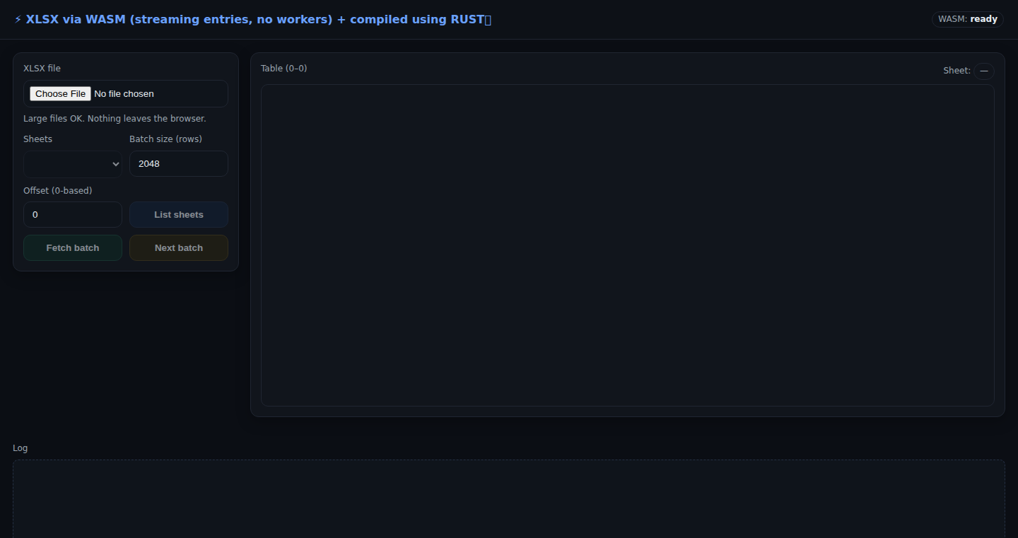 ブラウザ内高速Excelパーサー:Rust + WASM による超高速処理