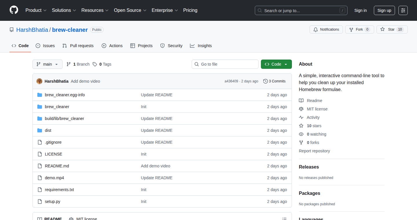 brew-cleaner: Homebrewの整理整頓CLI