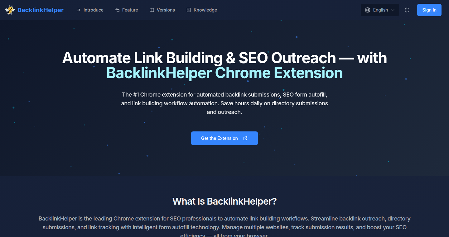 BacklinkHelper - リンク構築を自動化するChrome拡張機能