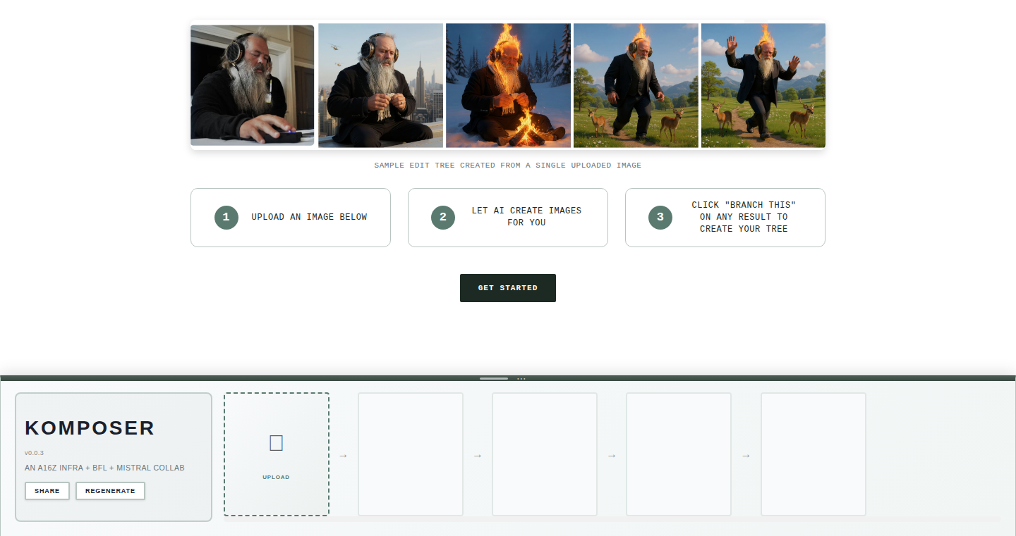 Komposer:AI 画像編集とプロンプト生成