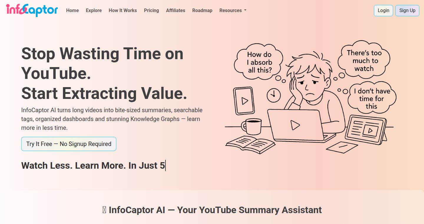 InfoCaptor AI: YouTube動画を第二の脳に変えるChrome拡張機能