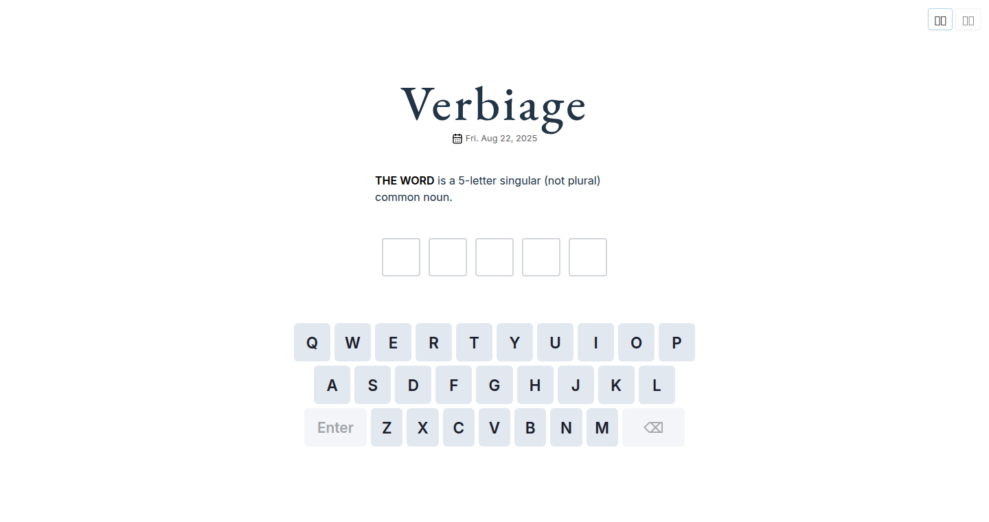 Verbiage - Geminiを活用した言葉遊びゲーム