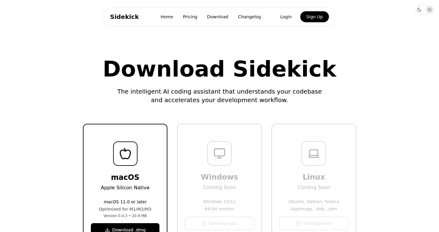 Sidekick - AI駆動型コーディングアシスタント