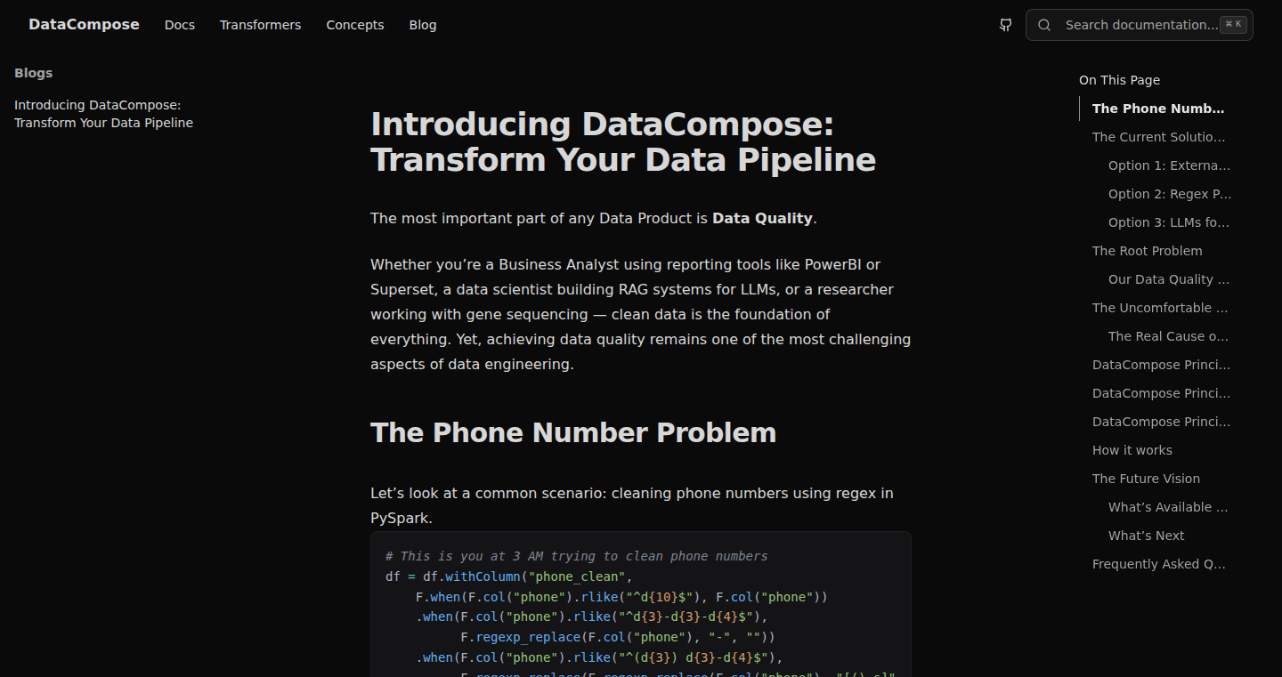 DataCompose:複合関数でデータパイプラインの崩壊を防ぐ