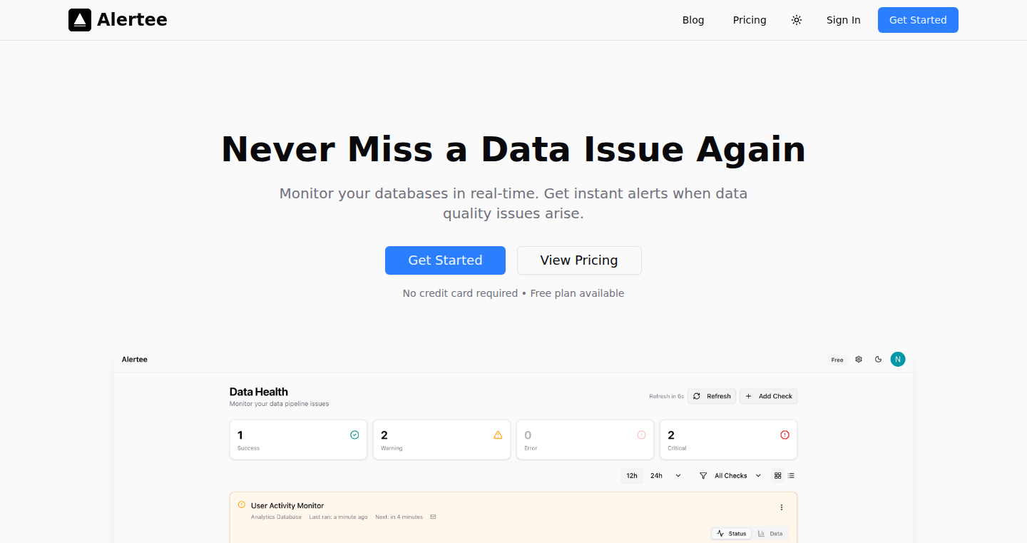 Alertee.io:SQL数据卫士
