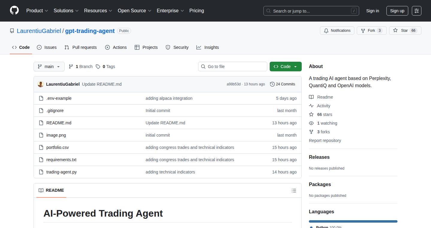 AlgoTrader: Automated Stock Trading Agent via Alpaca