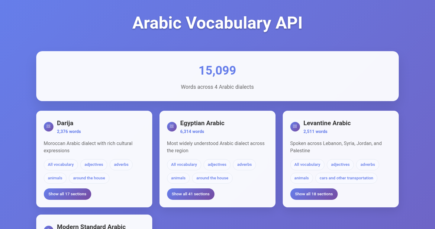 阿拉伯语词汇API (Arabic Vocab API)