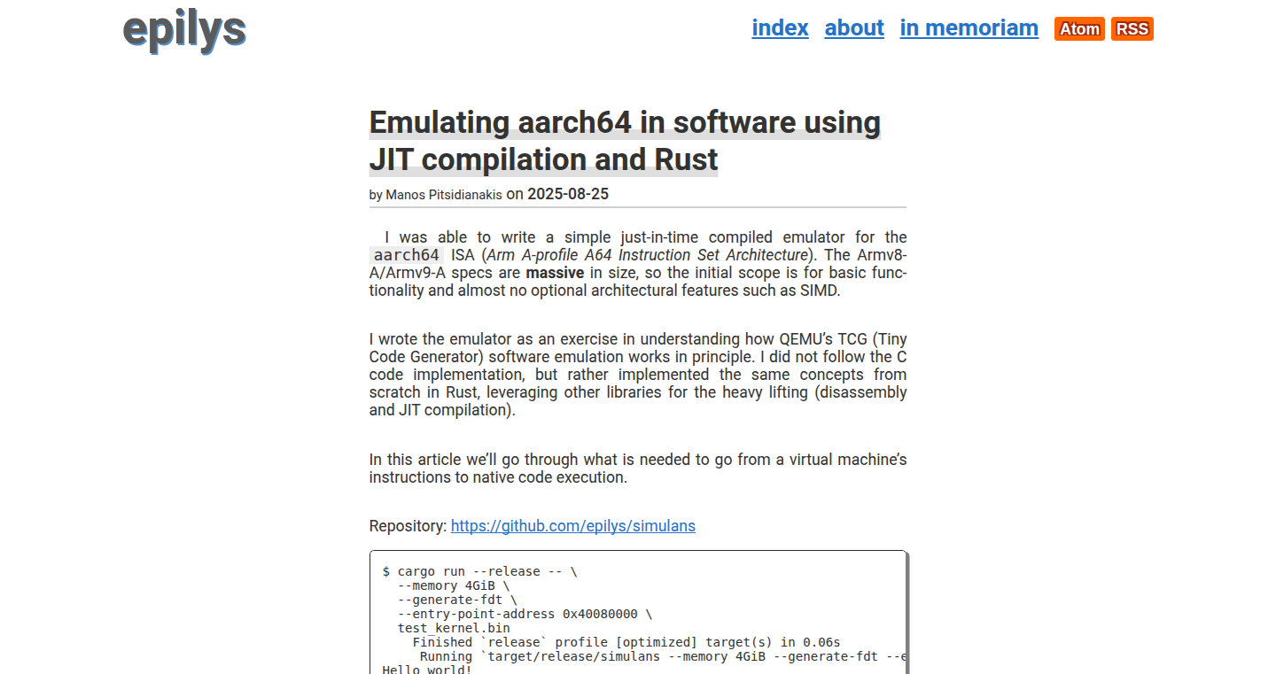 aarch64 软件模拟器 - JIT 编译器助力