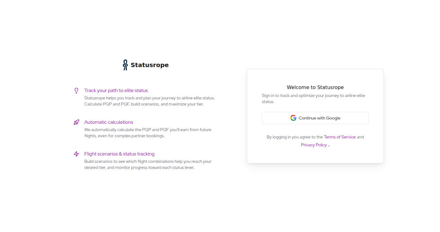 Statusrope:你的环球旅行积分规划助手