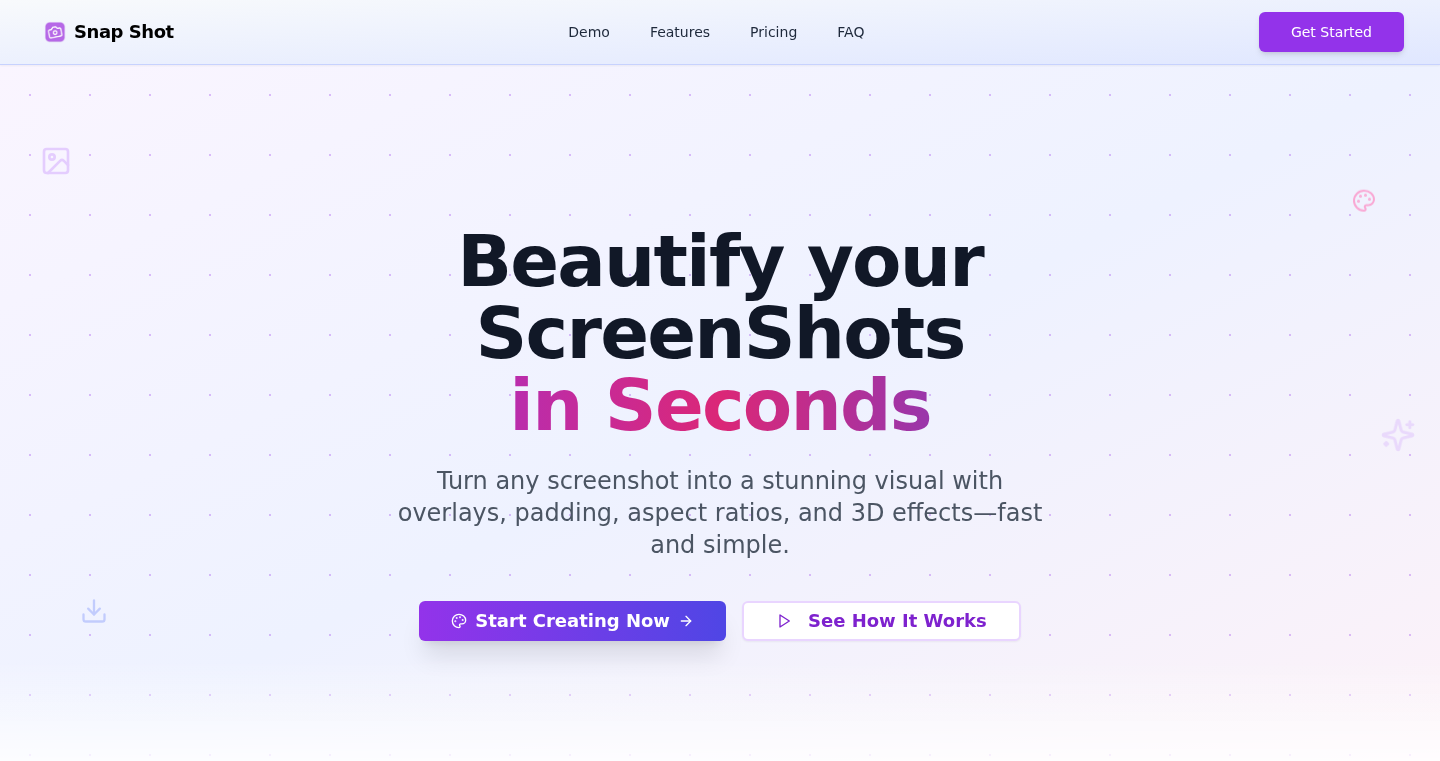 Snap Shot: Browser-Based Screenshot Polisher