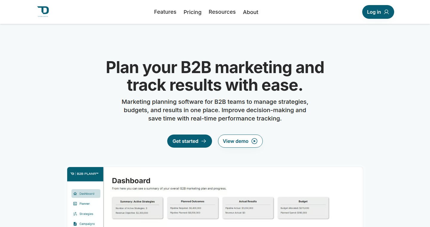 B2B Planr - Unified Marketing Performance Tracker