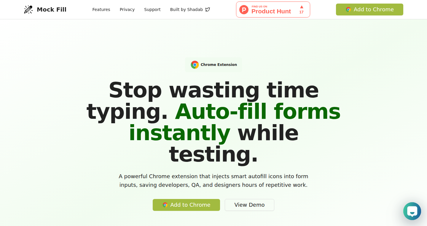 MockFill: Realistic Mock Data Autofill for Forms