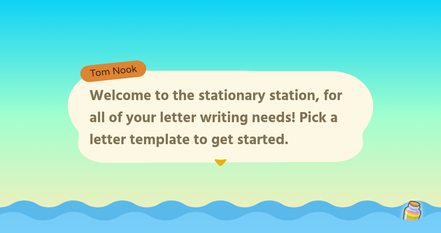 Animal Crossing Letter Generator