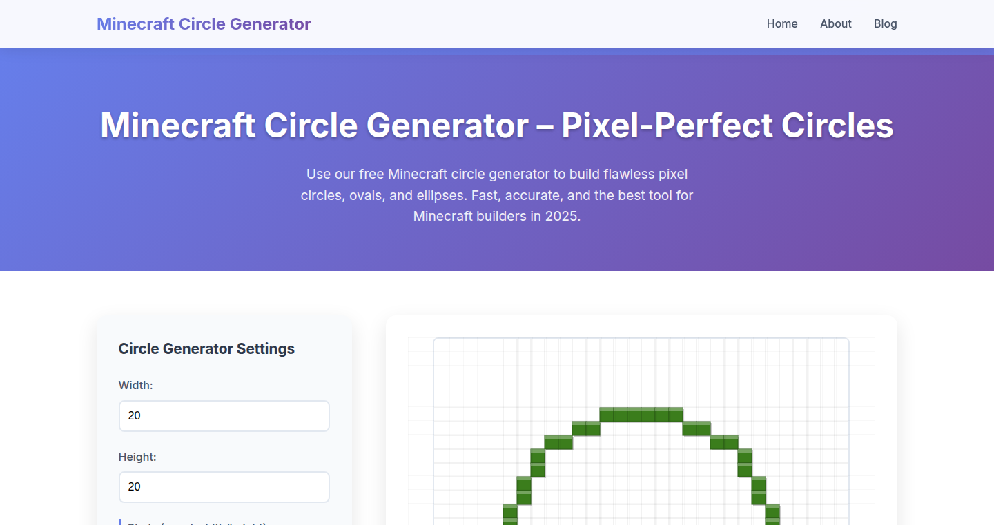 Minecraft Circle Generator