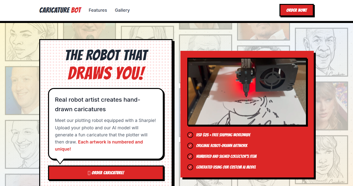 CaricatureBot: AI-Powered Caricature Drawing Robot