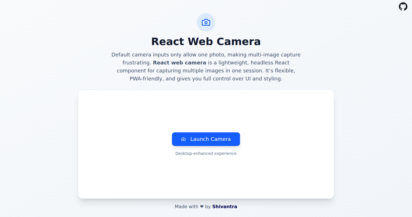 React Web Camera: Multi-Shot Magic for Your Web Apps