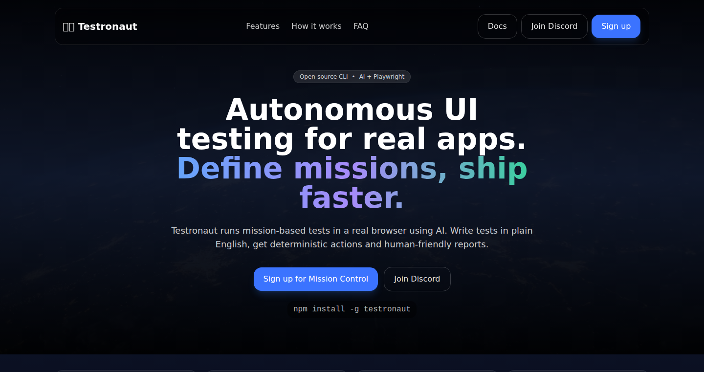Testronaut: Autonomous Browser Testing with AI