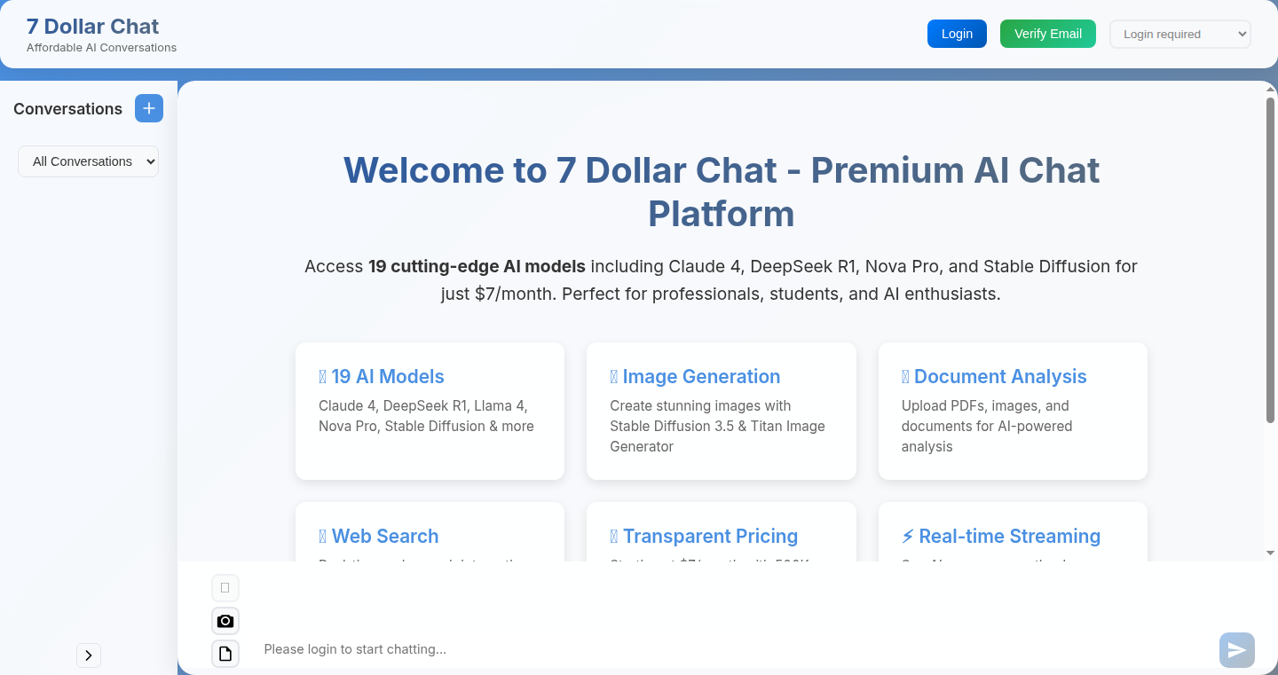 Seven Dollar Chat - A Unified Chat Interface