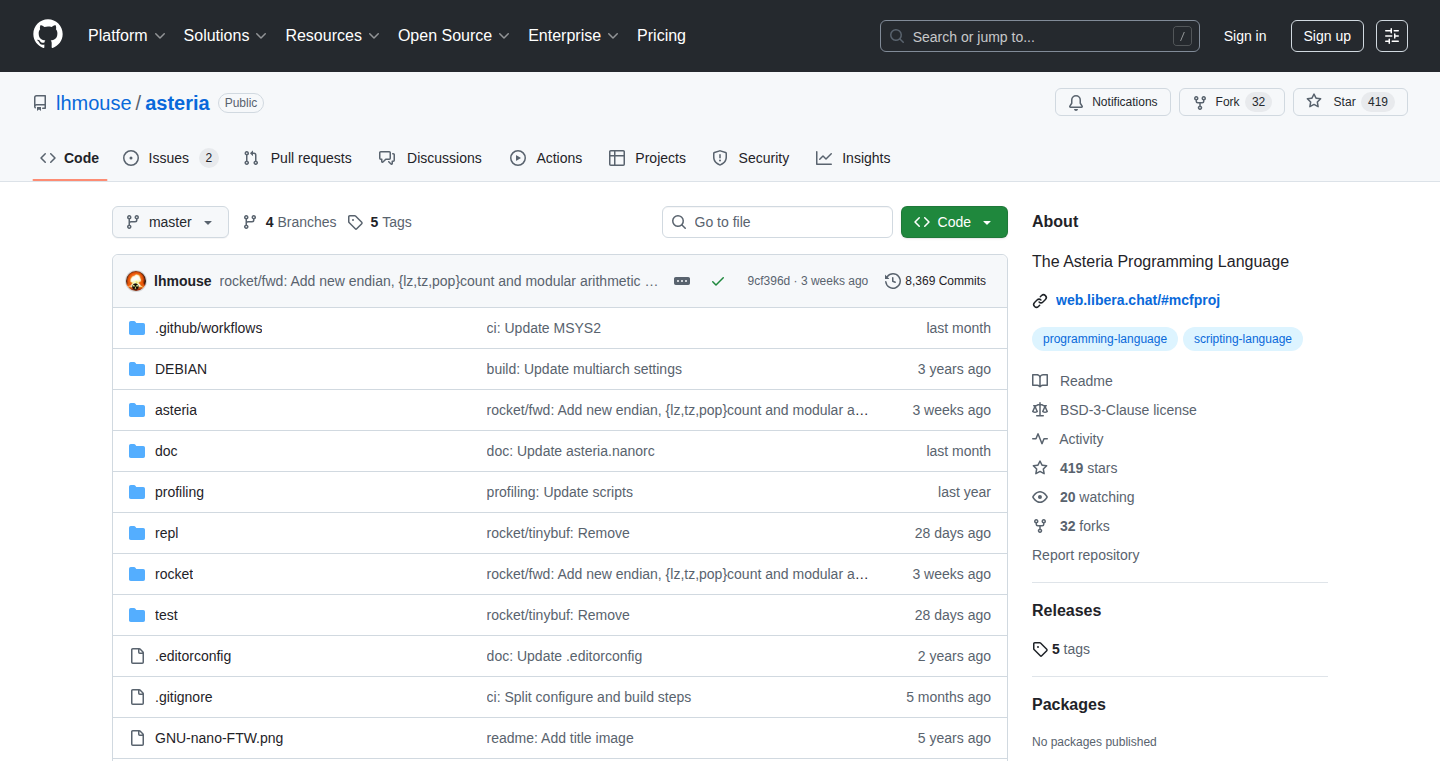 Asteria: A New Programming Language for High-Performance Computing