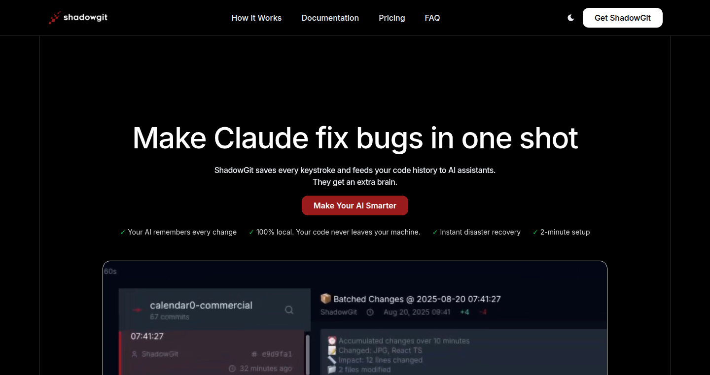 ShadowGit: Minute-by-Minute Code History for Smarter AI Assistance