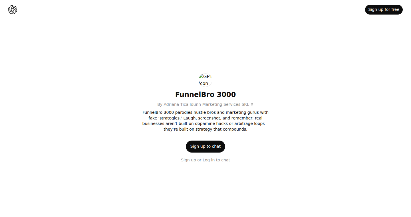 FunnelBro 3000: AI-Powered Hustle-Bro Strategy Generator