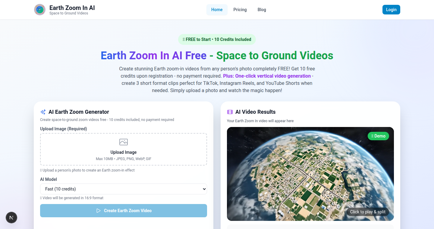 星际之旅:AI驱动的地球Zoom视频生成器