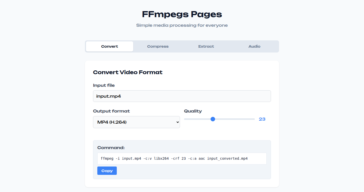 FFmpeg Pages – 简化视频处理命令