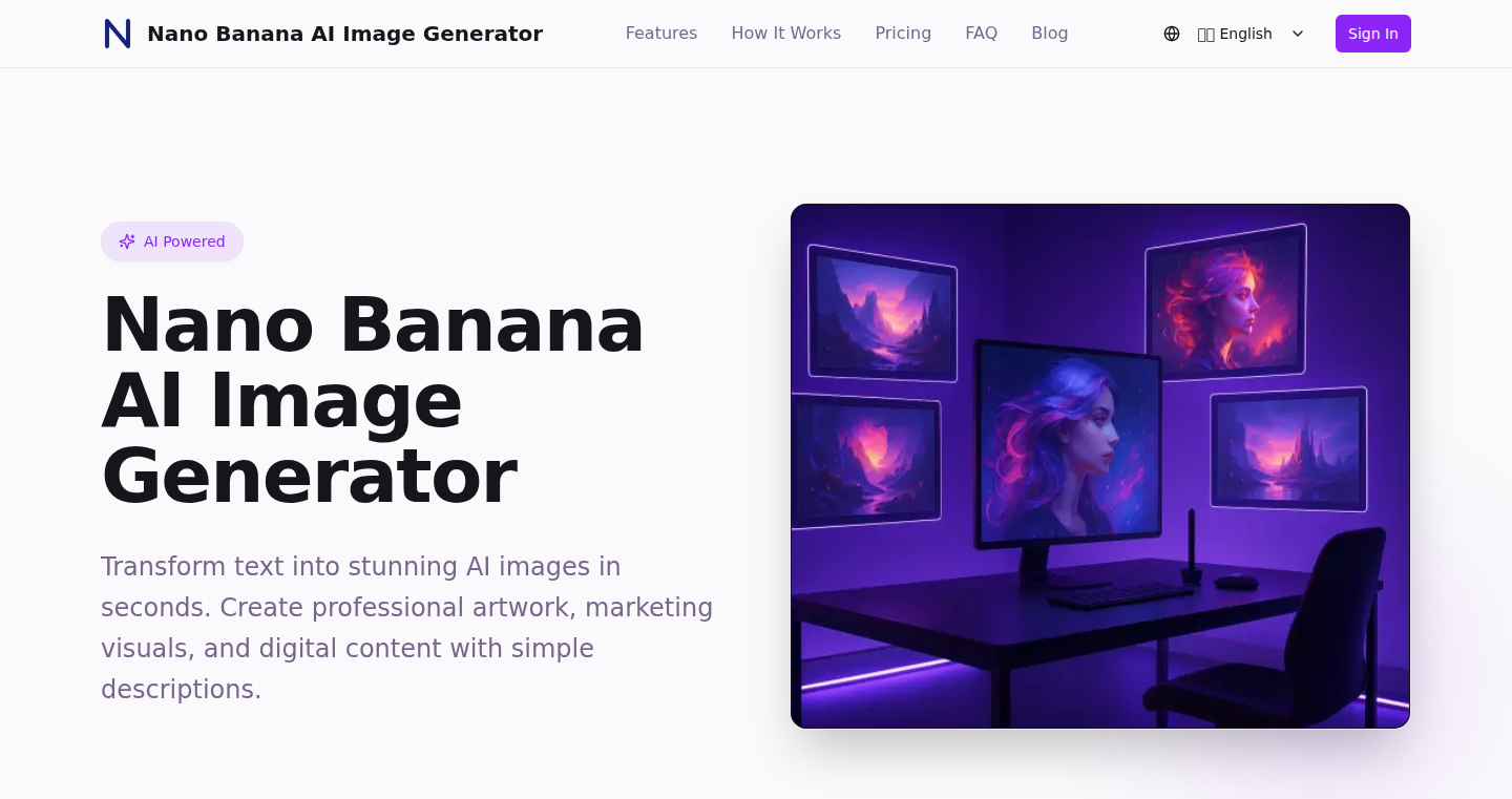 Nano Banana SaaS 建站平台