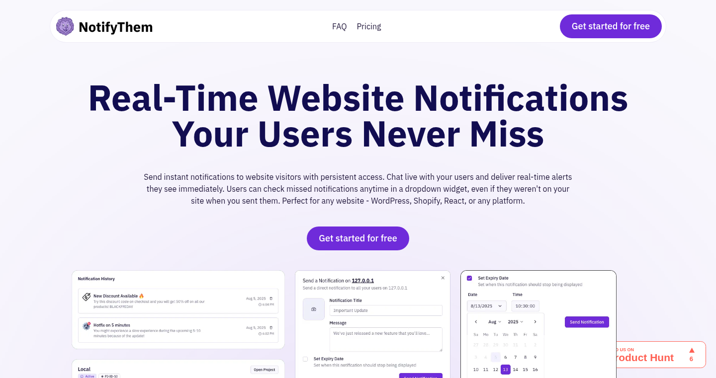 NotifyThem: 网站访客实时互动引擎