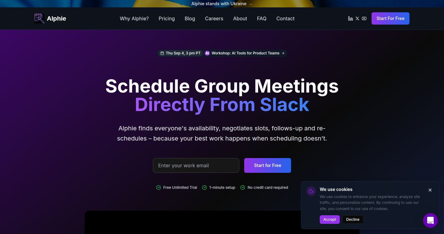Alphie - 智能会议助手 Slack 插件