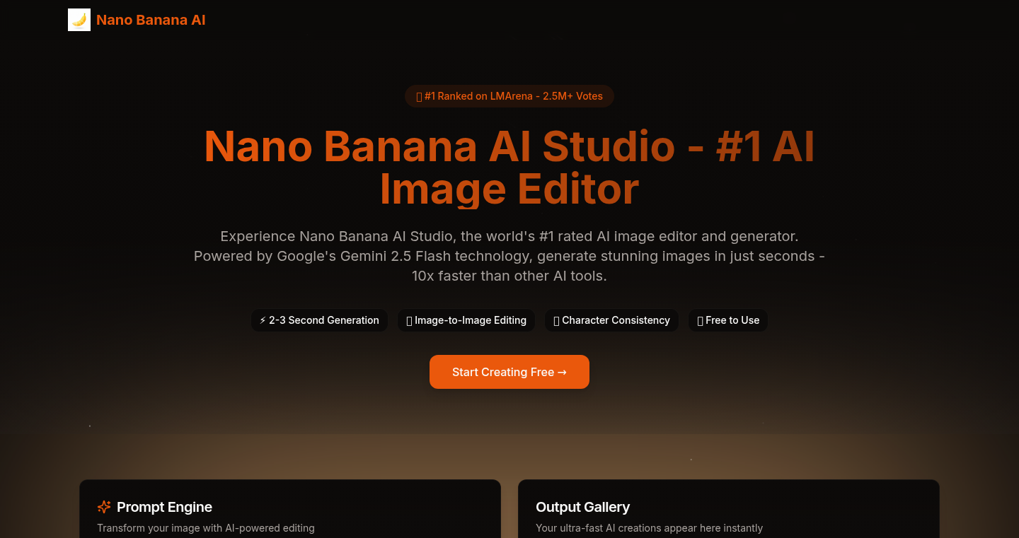 Nano Banana AI Studio - 即用即走的AI图像编辑平台