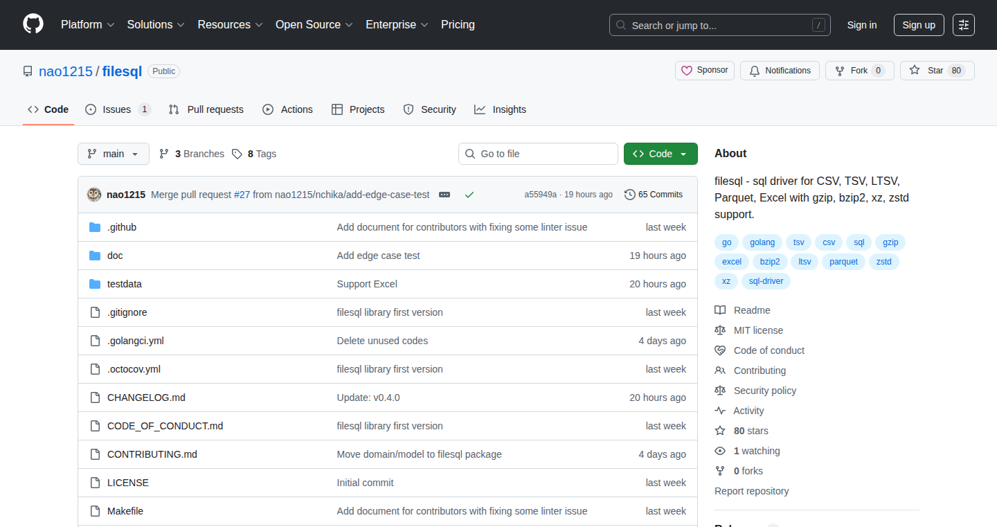 Filesql:用SQL玩转各种文件数据
