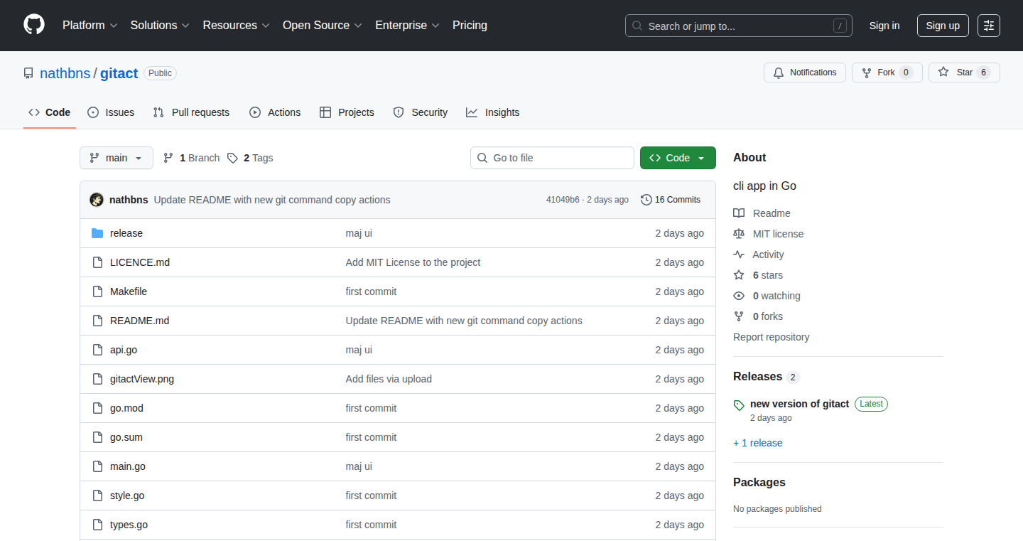 gitact:GitHub仓库可视化与快速克隆工具