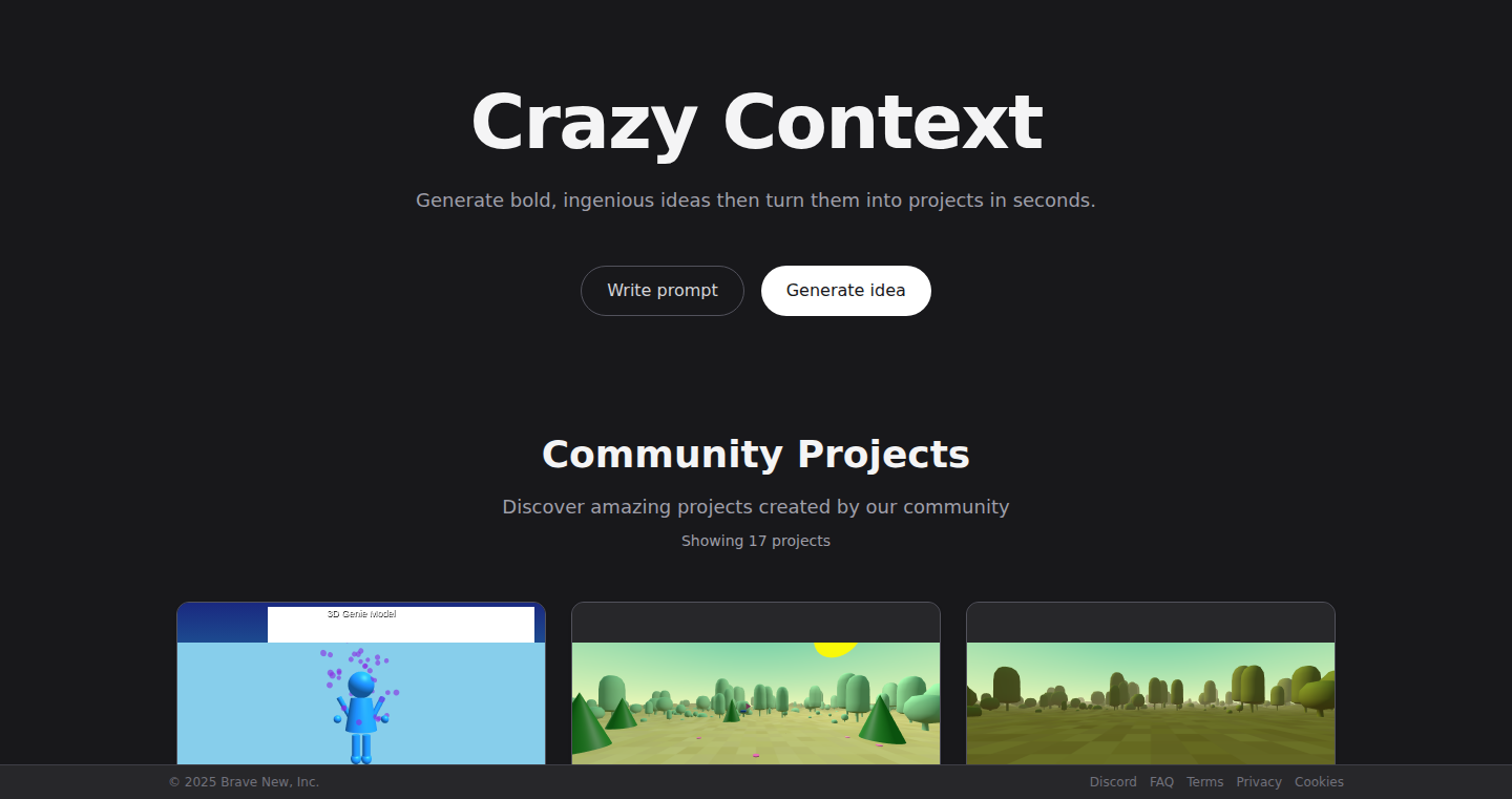 Crazy Context - 快速生成Javascript应用的AI编码工具