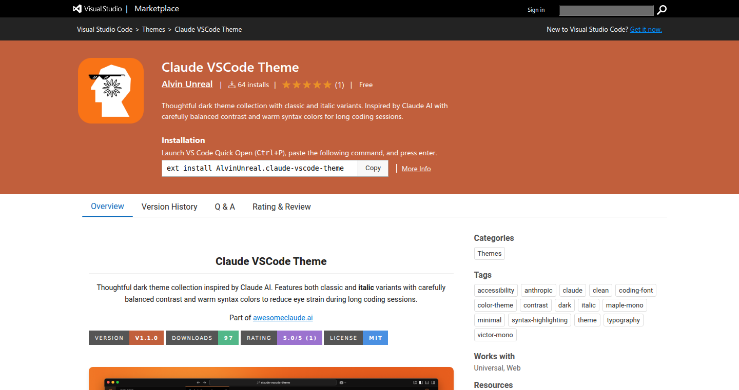 Claude VSCode テーマ: コードを優しく包み込む