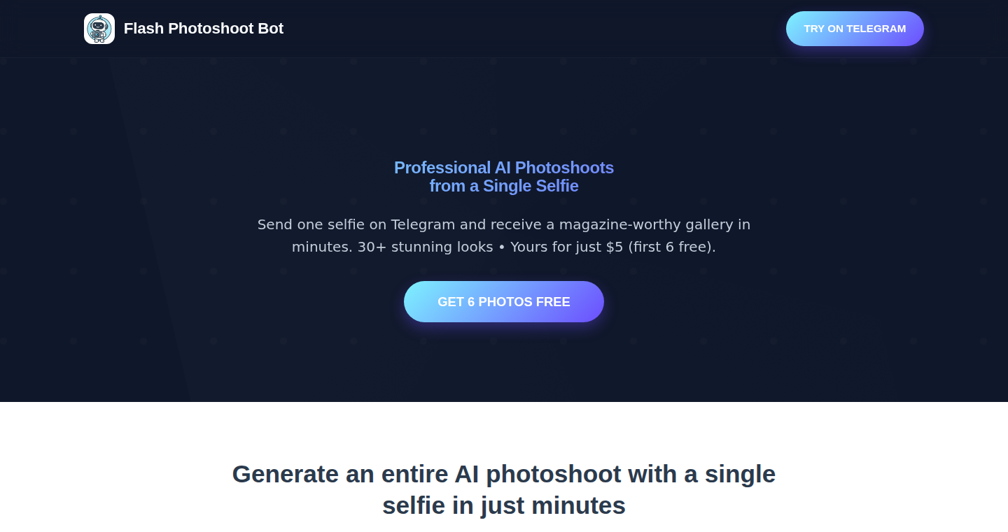 Telegram 闪拍机器人(Flash Photoshoot Bot)