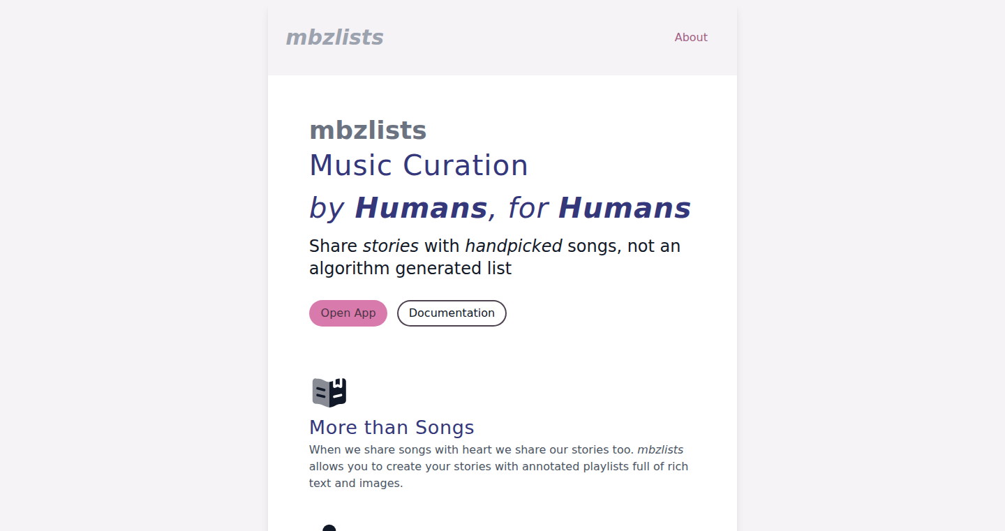 Mbzlists: 音乐故事集合与跨平台播放