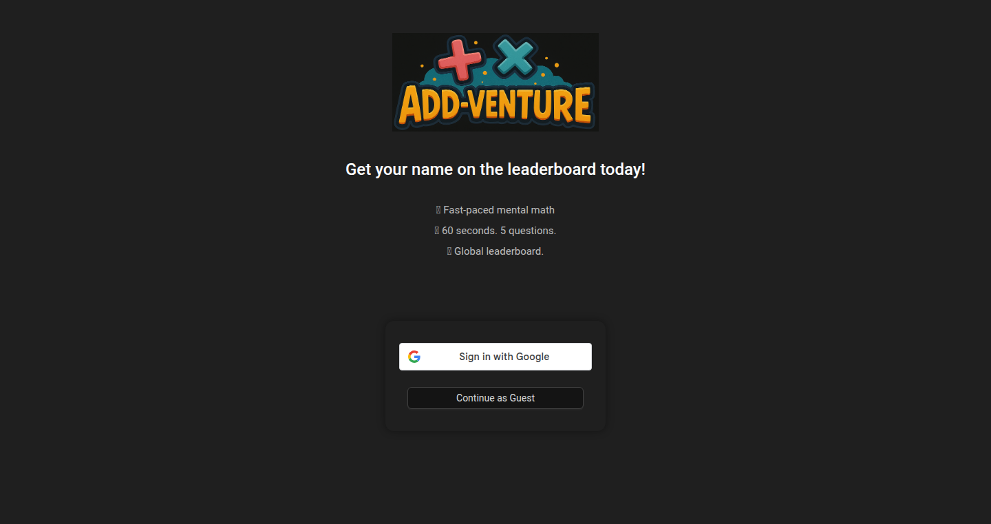 AddVenture 极速心算挑战