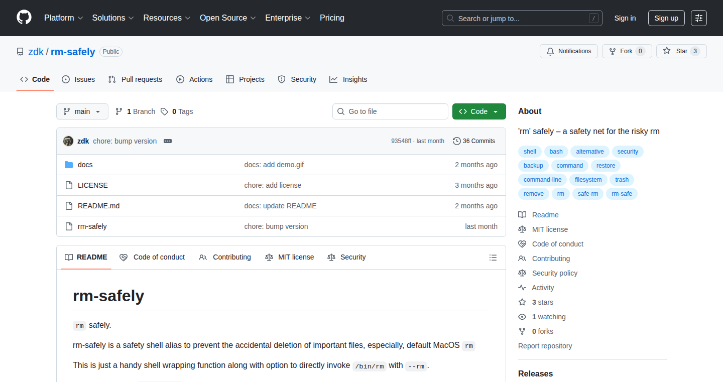 rm-safely: Trash-Aware rm Replacement
