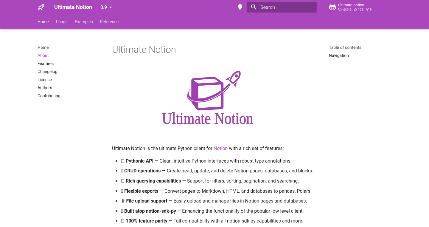 Ultimate Notion: Typed Python Access