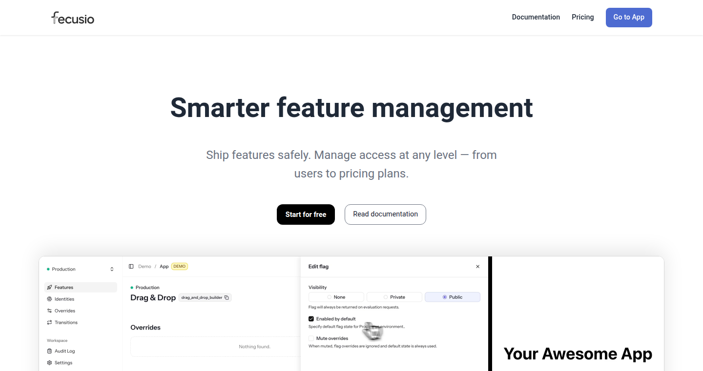 Fecusio: SaaS-Native Feature Flag Manager
