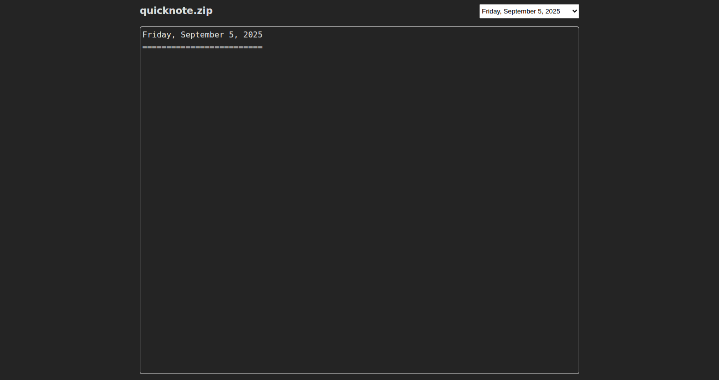 Quicknote.zip - Instant Daily Scratchpad