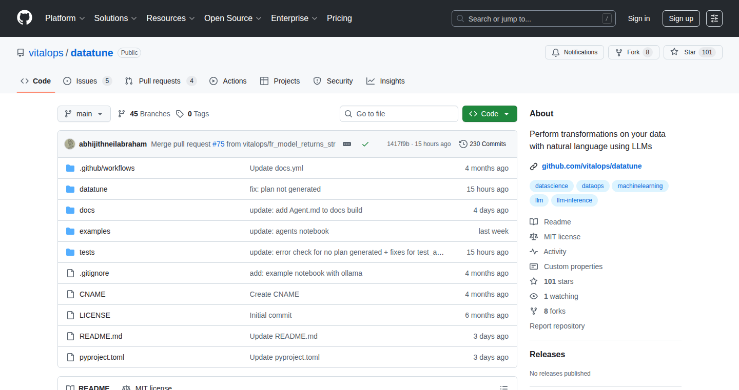 Datatune: Row-Contextual Data Transformers
