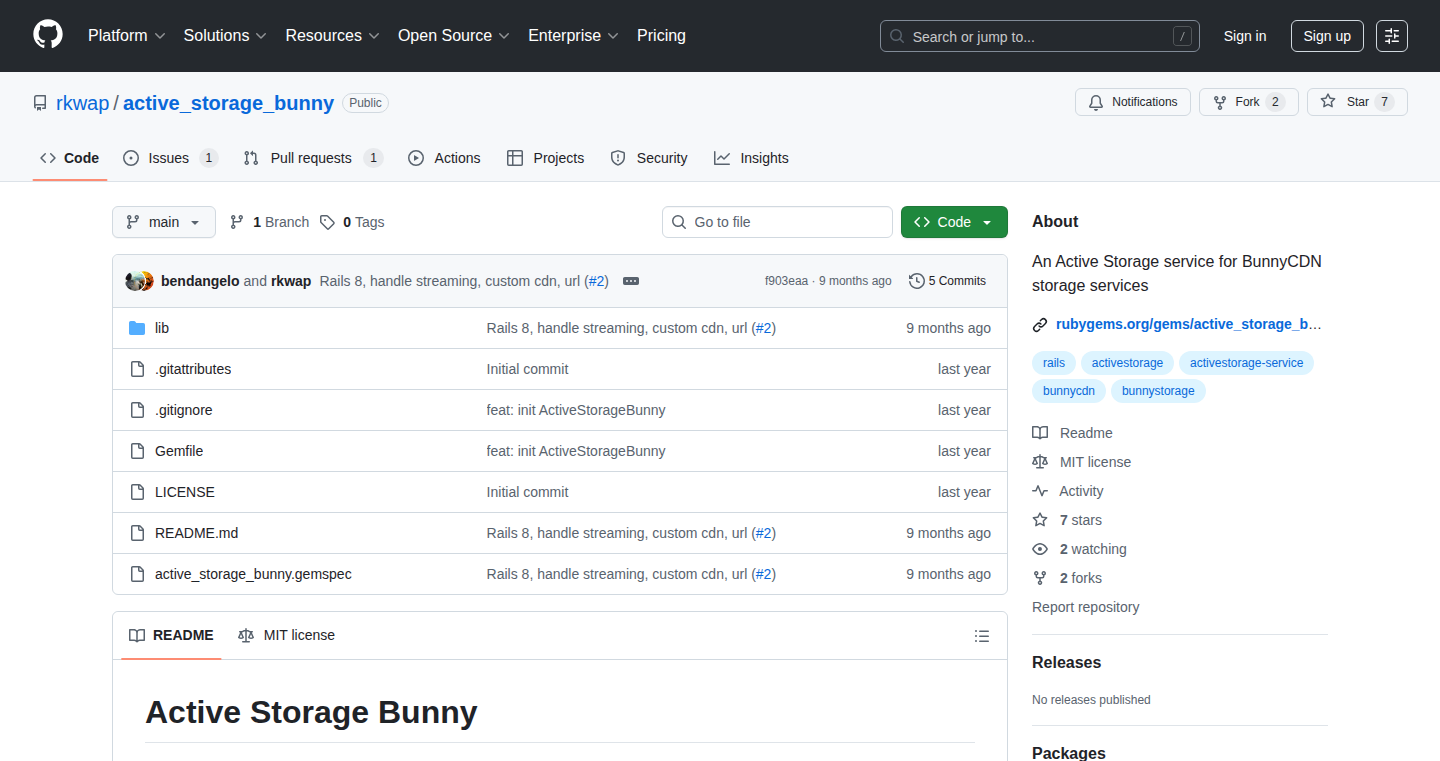 BunnyActiveAdapter: BunnyCDN Rails 集成助手