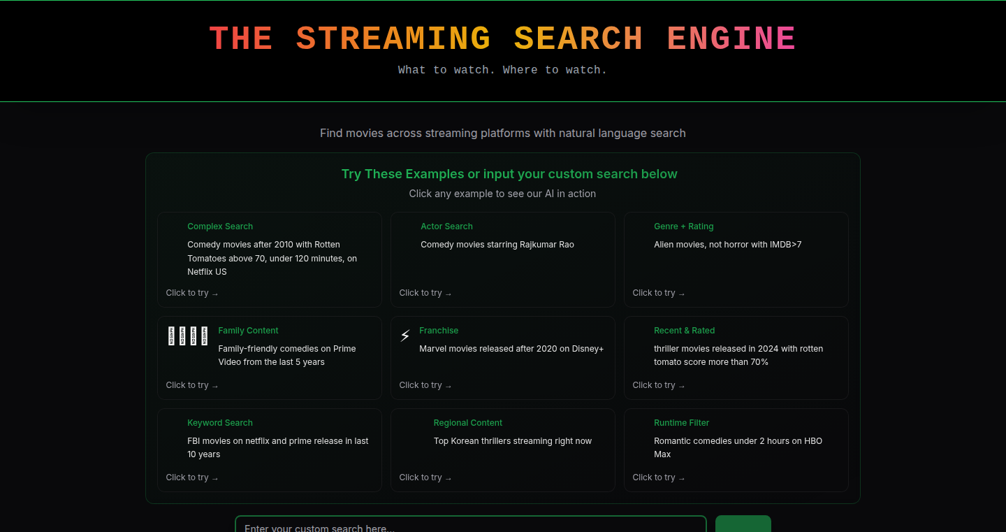StreamBuddy: 自然语言流媒体搜索引擎