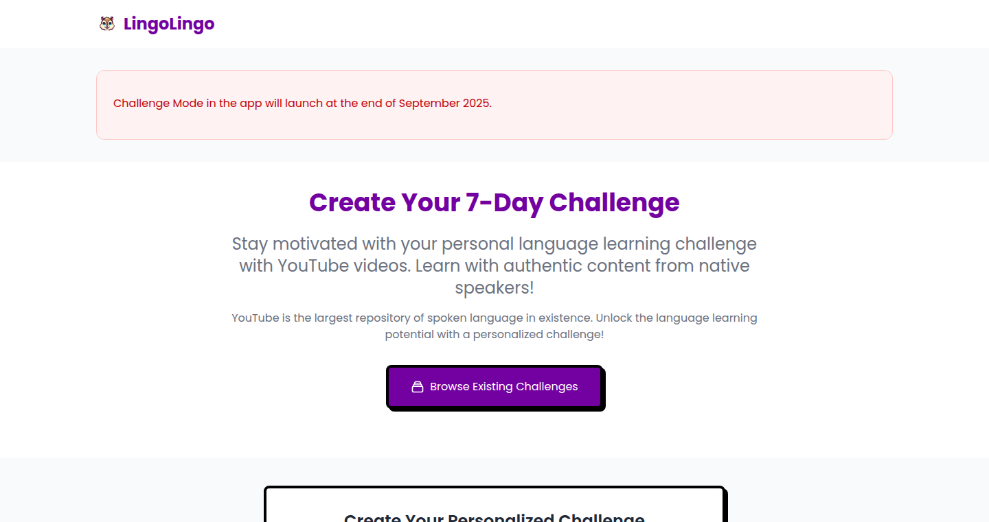 Lingolingo VideoChallenge