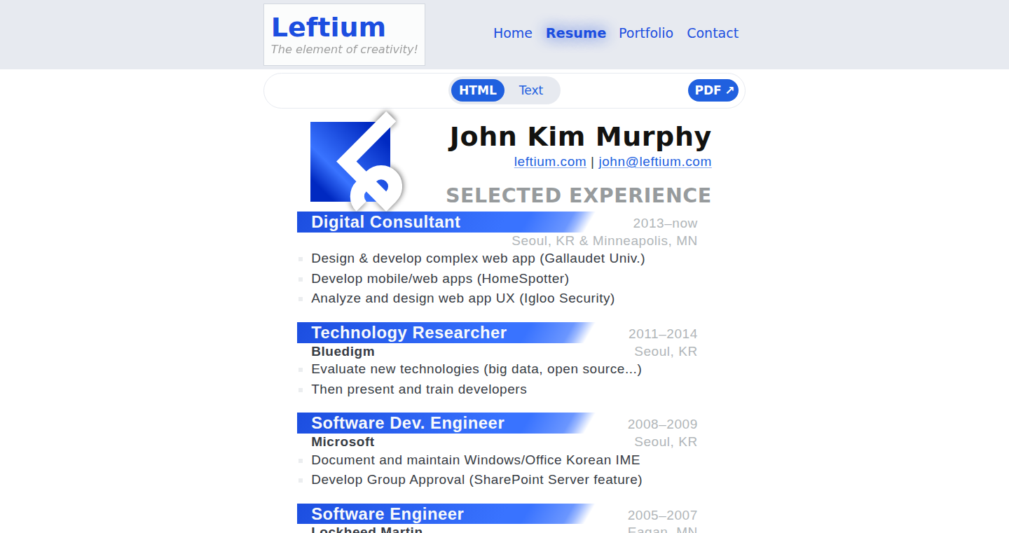 Markdown Resume Craft