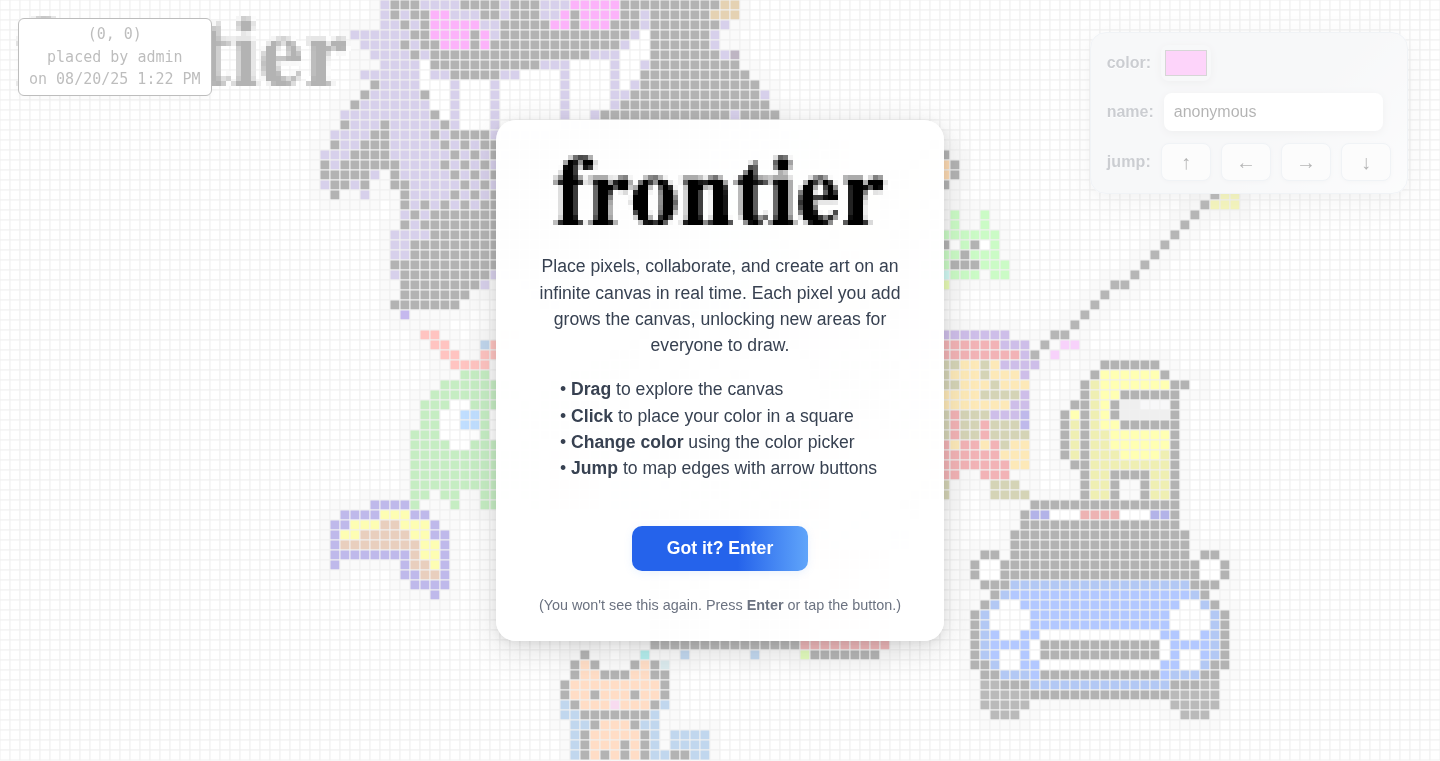 Frontier: 境界線を描く協力型アート
